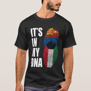 Kuwaiti And Mongolian Mix DNA Heritage Flag T-Shirt