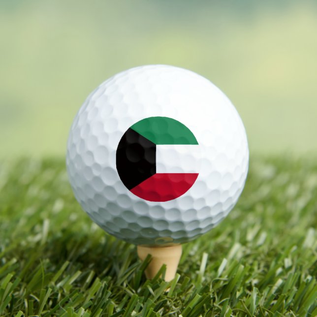 Kuwaiti Flag, Flag of Kuwait Golf Balls (Insitu Tee)