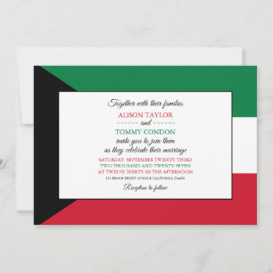 Kuwaiti Flag, Flag of Kuwait Wedding Invitation