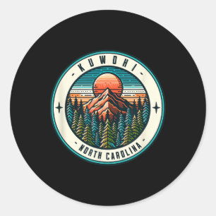 Kuwohi Mountains North Carolina Clingmans Dome Gif Classic Round Sticker