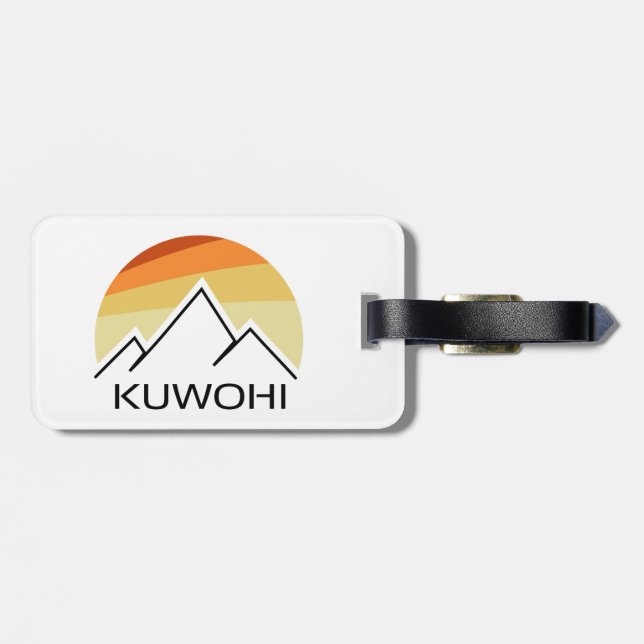 Kuwohi North Carolina Tennessee Retro Luggage Tag (Back Horizontal)