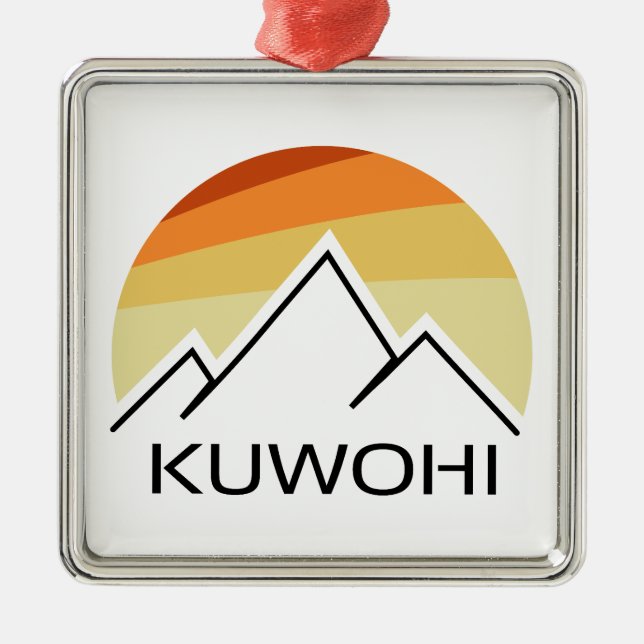 Kuwohi North Carolina Tennessee Retro Metal Ornament (Front)
