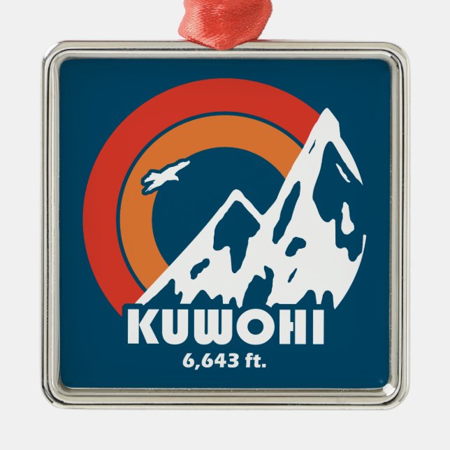 Kuwohi North Carolina Tennessee Sun Eagle Metal Ornament (Front)