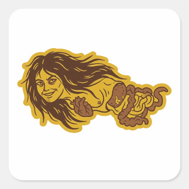 Kuyang Square Sticker (Front)