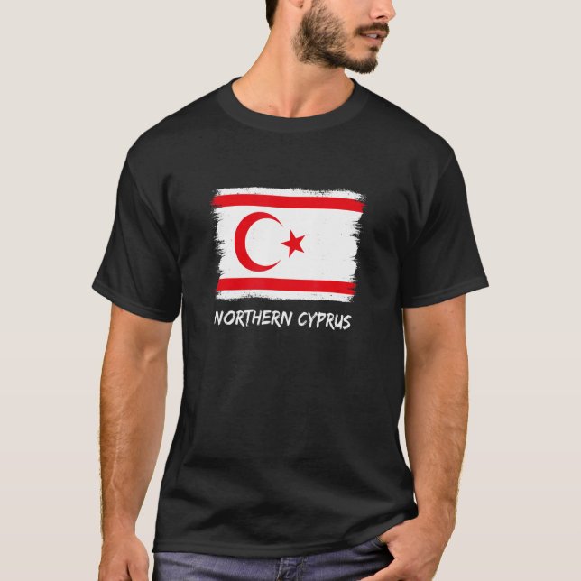 Kuzey Kibris Northern Cyprus Flag T-Shirt (Front)