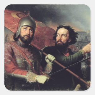 Kuzma Minin & Dmitry Pozharsky's National Square Sticker
