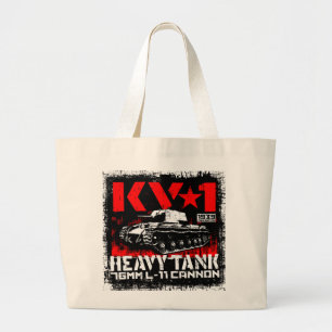 KV-1 Soviet heavy tank Large Tote Bag