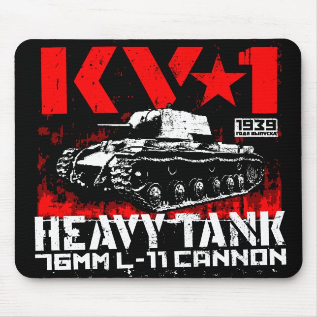 KV-1 Soviet heavy tank Mouse Pad (Front)