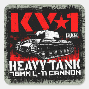 KV-1 Soviet heavy tank Square Sticker