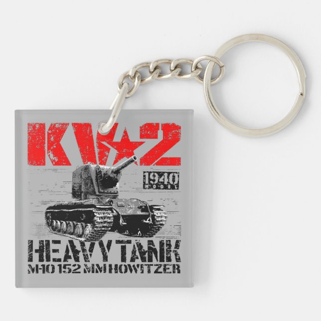 KV-2 Soviet heavy tank Key Ring (Back)