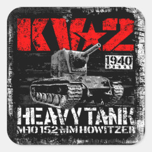 KV-2 Soviet heavy tank Square Sticker