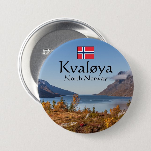 Kvaloya Island Norway 7.5 Cm Round Badge (Front & Back)