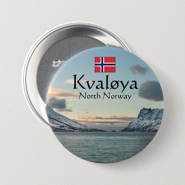 Kvaloya Island Norway 7.5 Cm Round Badge (Front & Back)