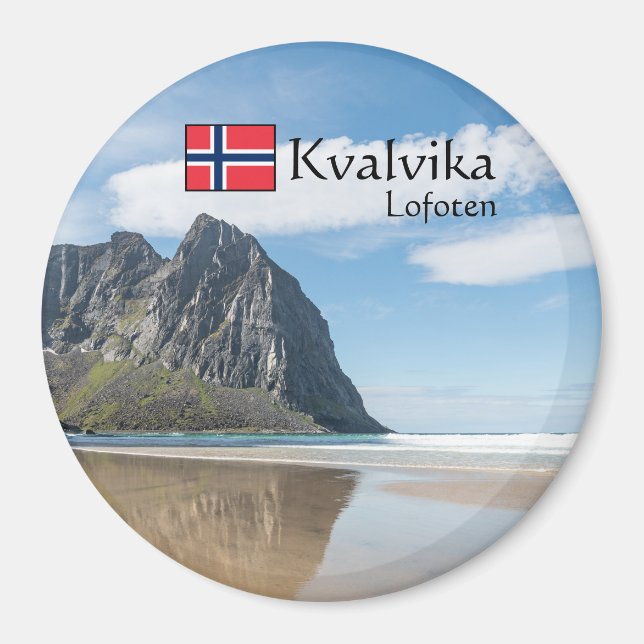 Kvalvika Lofoten Norway Magnet (Front)