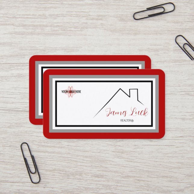 KW Colours Red Double Business Card (Front/Back In Situ)