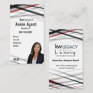 KW Legacy Hatches design agent PHOTO vertical Business Card