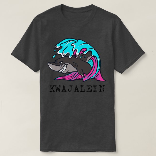 Kwajalein Atoll Kwaj Marshall Islands Shark Ocean  T-Shirt (Design Front)