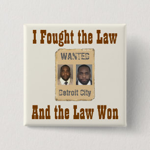 Kwame - I Fought the Law 15 Cm Square Badge