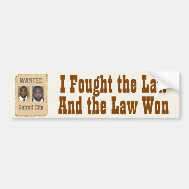 Kwame - I Fought the Law Bumper Sticker (Front)