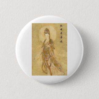Kwan Yin The Goddess of Compassion 6 Cm Round Badge