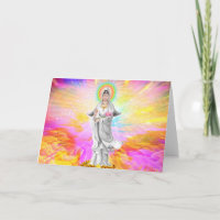Kwan Yin The Goddess of Compassion With Pink