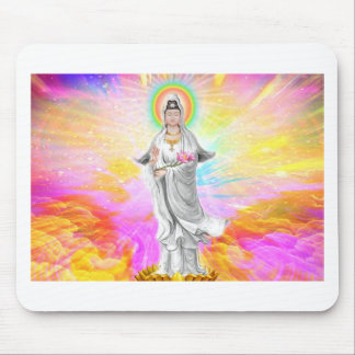 Kwan Yin The Goddess of Compassion With Pink Mouse Pad