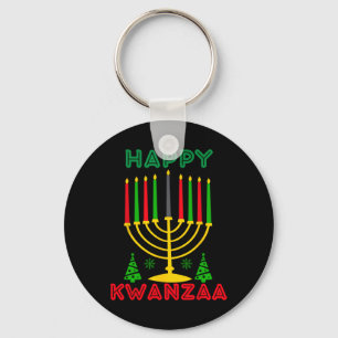Kwanza 2024 Christmas Afro-american Kids Mens Happ Key Ring