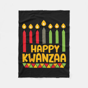 Kwanza 2024 Christmas Afro-american Kids Women Hap Fleece Blanket
