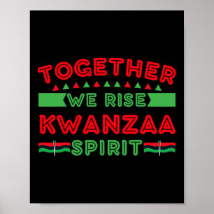 Kwanza Christmas Afro-american Kids Women Happy Kw Poster
