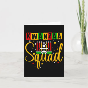 Kwanza Squad Family Christmas Afro-american Happy Card