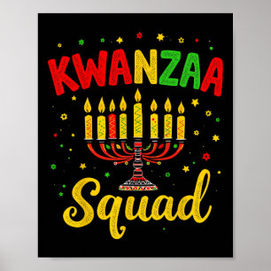 Kwanza Squad Family Matching Afro-american Happy K Poster