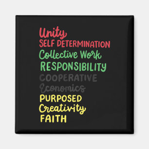 Kwanzaa 7 Principles African American Black Pride Magnet