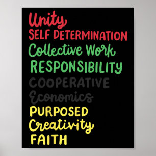 Kwanzaa 7 Principles African American Black Pride  Poster