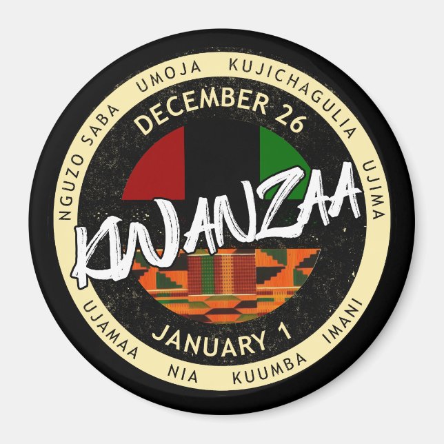Kwanzaa 7 Principles Magnet (Front)