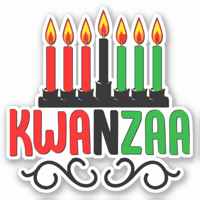 Kwanzaa  7Candles, Kiss Cut   (Front)