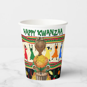 Kwanzaa African American Holiday Paper Cups