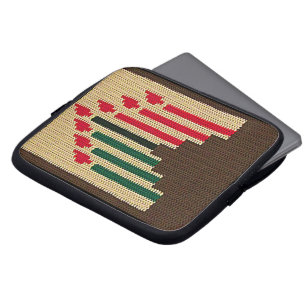 Kwanzaa Artisan Crochet Print Electronics Bag     