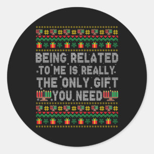 Kwanzaa Being Related To Me Is Really The Only Gif Classic Round Sticker