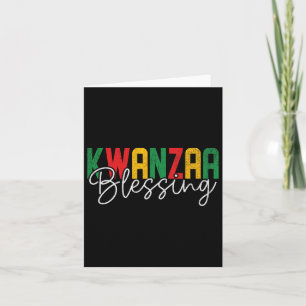 Kwanzaa Blessing Christmas African American Happy  Card
