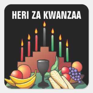 Kwanzaa Blessing Square Sticker