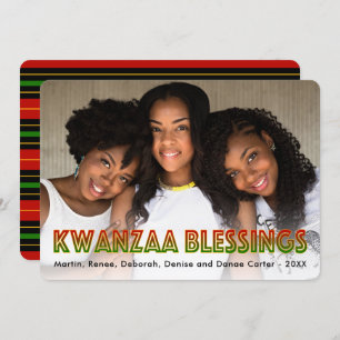 Kwanzaa Blessings   Photo Holiday Card