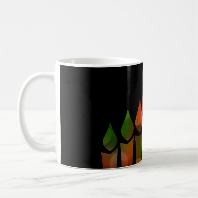 Kwanzaa Bokeh Kinara Coffee Mug (Left)