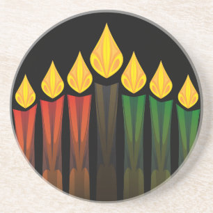 kwanzaa candles coaster