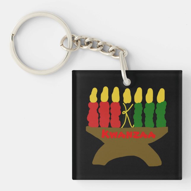 Kwanzaa Candles   Key Ring (Front)