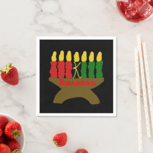 Kwanzaa Candles  Napkin