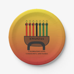 Kwanzaa Candles Paper Plate