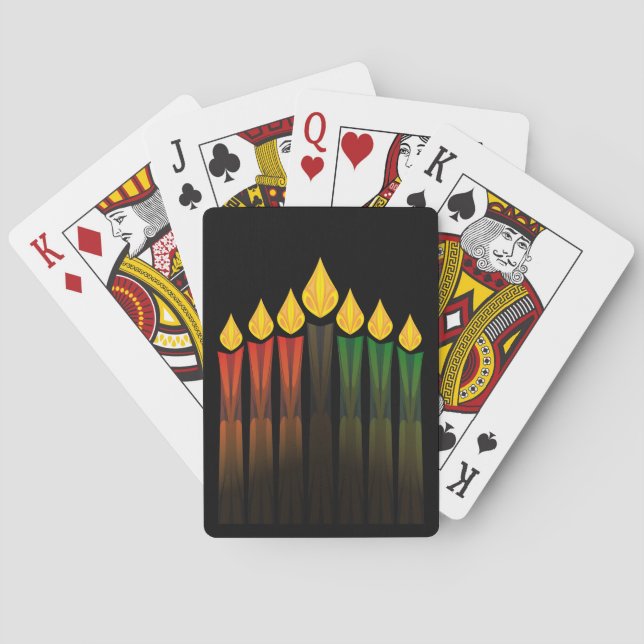 kwanzaa candles playing cards (Back)