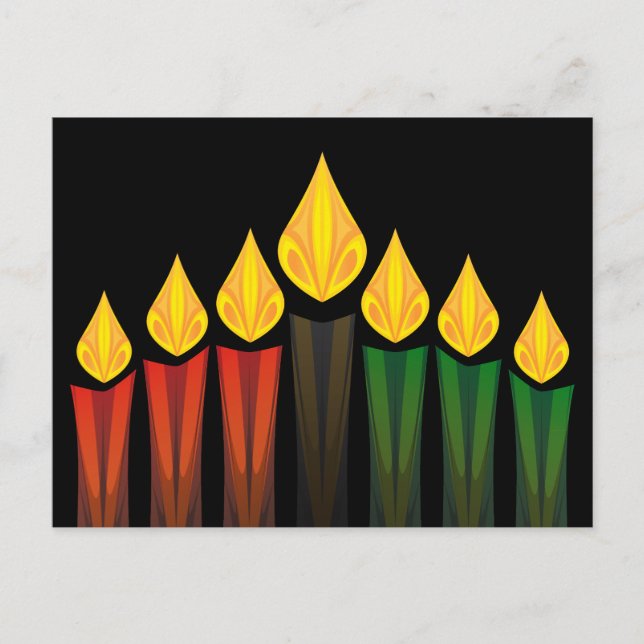kwanzaa candles postcard (Front)