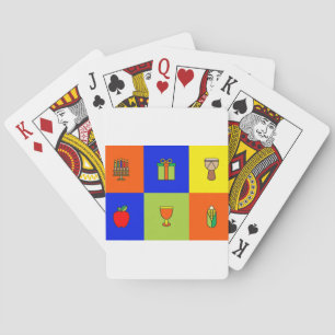 kwanzaa colorblock playing cards