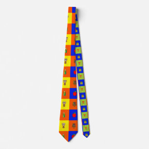 kwanzaa colorblock tie